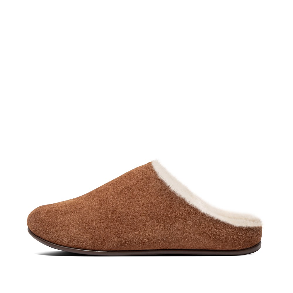 Fitflop Womens Slippers Brown - Chrissie Shearling - MQ5128349